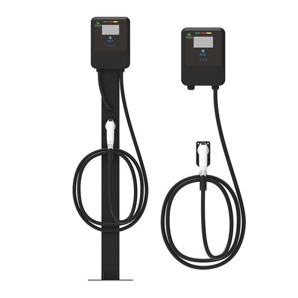 220V/7KW/32A Black Wall-Mounted / Post-Type Electric Vehicle Charging Pile Electric Vehicle Charger