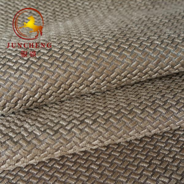 Popular classic Jacquard diamond velvet sofa fabric for Egypt