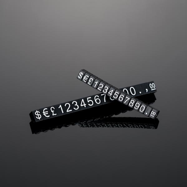 Jewelry Store Display Digital Cube Tag Holder with Custom Plastic Retail Display Rack