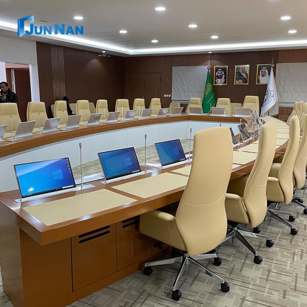 Manual Remote And Software Control JN-15.6/17.3/18.5/21.5 inch Paperless Conference System With Camera Tracking And 30 Set Capacity