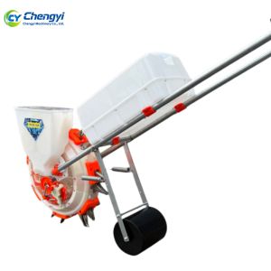 Iron Manual Seeder Machine With Fertilizing Mechanical Push Planter Durable Dual