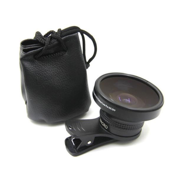 Professional 0.25X Fisheye Phone Camera Lens Aluminum Optical Glass Material