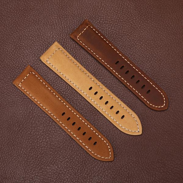 Abrasive leather watch belt watch fashion bracelet belt wrist light brown darkbrown khaki 22mm 24mm26mm