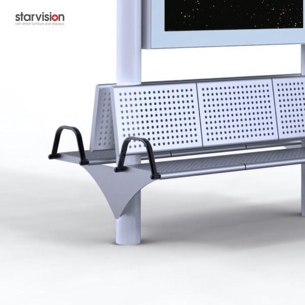 Metro Station CE 65Inch Indoor Digital Signage With Bench 1 years Warranty