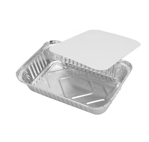 3003 Process Type Pulp Moulding Aluminum Foil Container Tray With Lid for Food Packaging