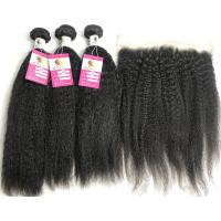 grado peruano recto rizado frontal de la armadura 10A del cabello humano del cordón 13x4