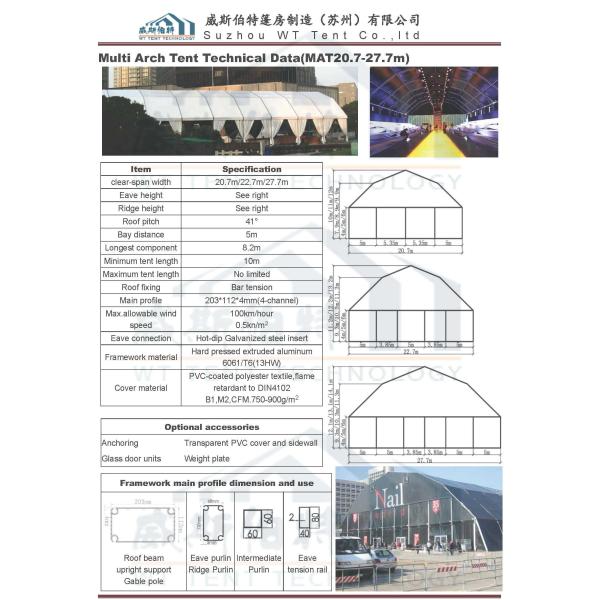 Outdoor Polygon Tent , Durable Exhibition Tents Service Life Above 15 Years