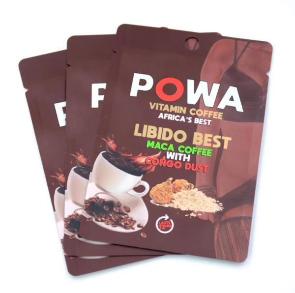 Sacos de alimentos fechados de três lados embalado com buraco redondo folha de alumínio saco de plástico de vedação impermeável