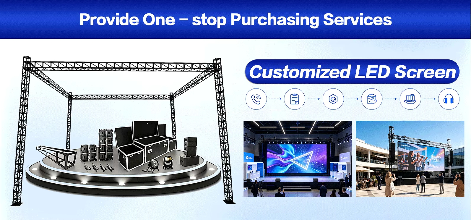 Rental LED Display Screen 3840Hz High Refresh P2.9 LED Video Wall Stage Screen Rental LED Panel for Event Production