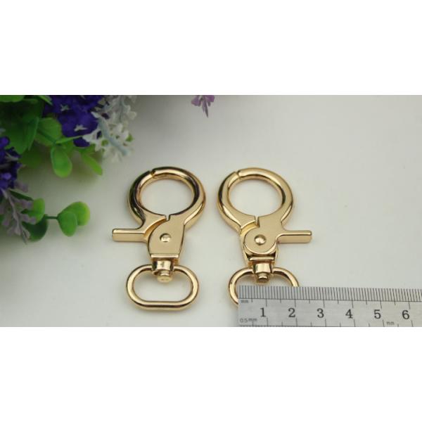 Bag accessory oval shape gold 20 mm metal dog leash snap hook for women handbag wholesale