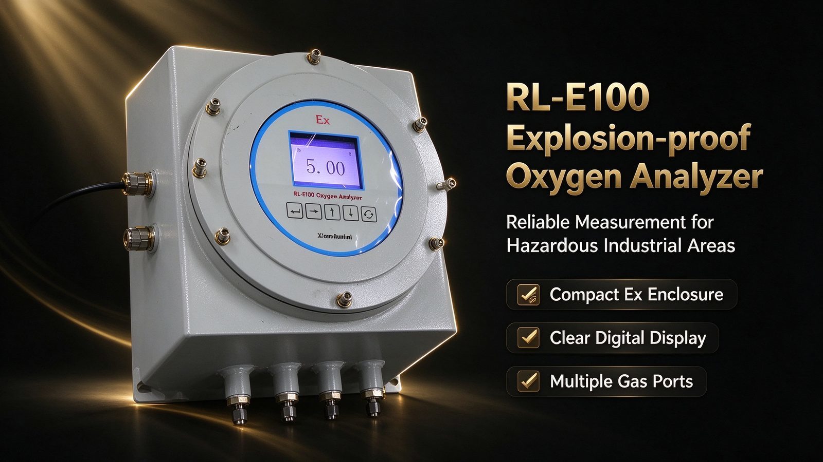 Online Explosion Proof Gas Analyzer EX d IIC T6 Gb Oxygen O2 Gas Purity Analyzer