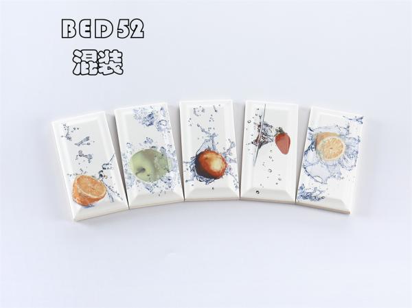 White 75x152mm Ceramic Indoor Wall Tiles for Kitchen
