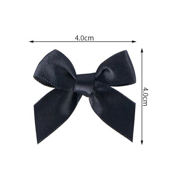 Custom pré-feito Mini Self Adhesive Arcos Satin Gift Ribbon Arco para acessório de vestuário
