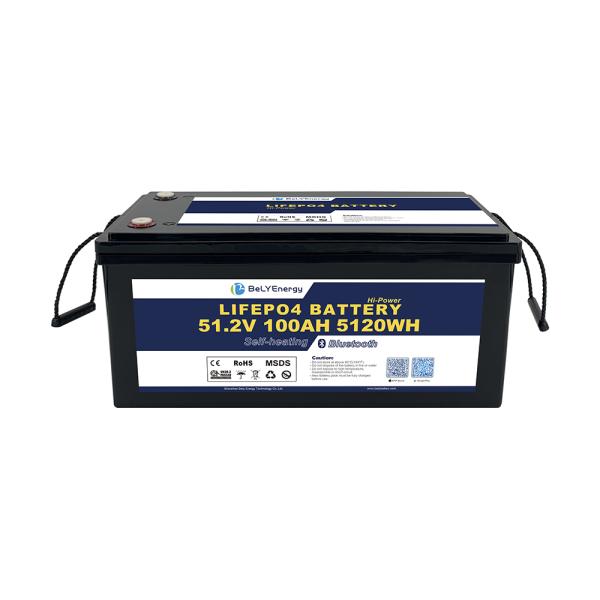48V LiFePO4 バッテリー パック - 5120Wh, 100A 放電,IP65 容器