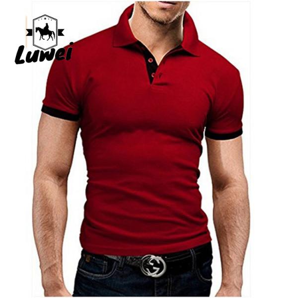 Летние большие хлопчатобумажные футболки короткий рукав с вышитым логотипом