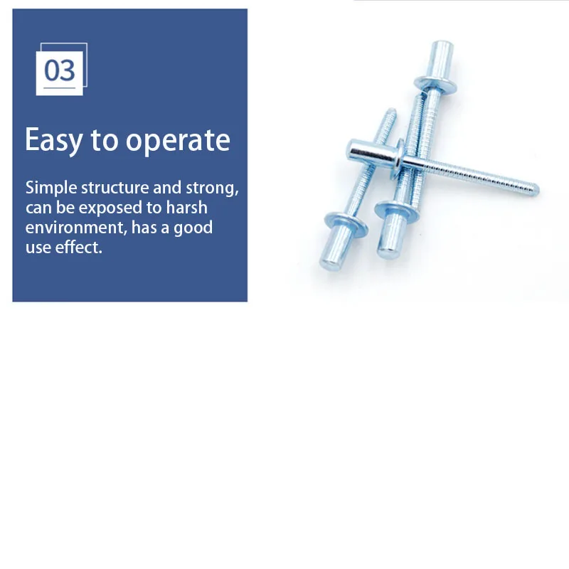 GB12615 enclosed flat round head core pulling rivets