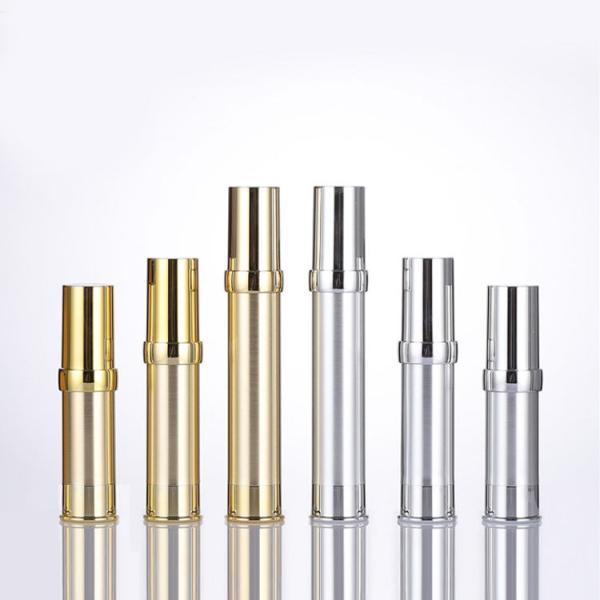 Бутылка 80ml серебряной круглой сливк глаза безвоздушная пластиковая КАК кнопка дальше