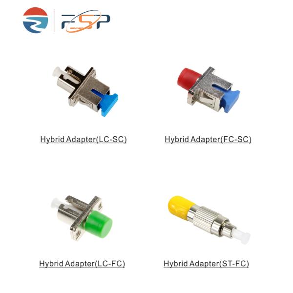 Adaptadores de fibra óptica híbridos con manga de zirconio LC FC ST SC