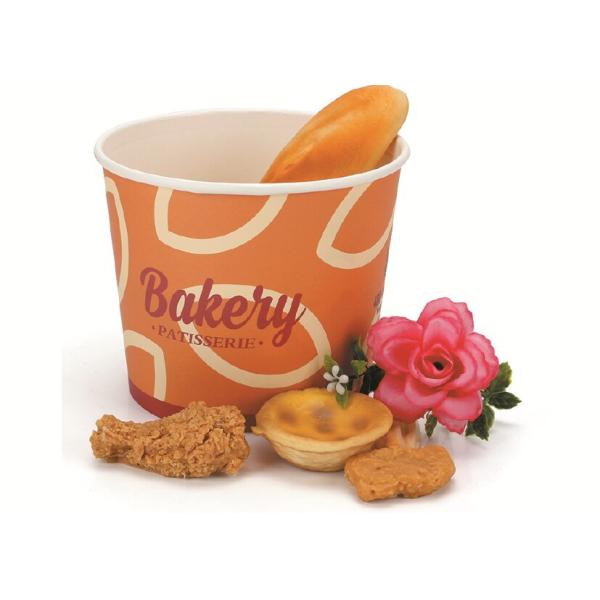 Baldes de papel de palomitas de maíz ecológicas desechables de papel de pollo frito personalizado