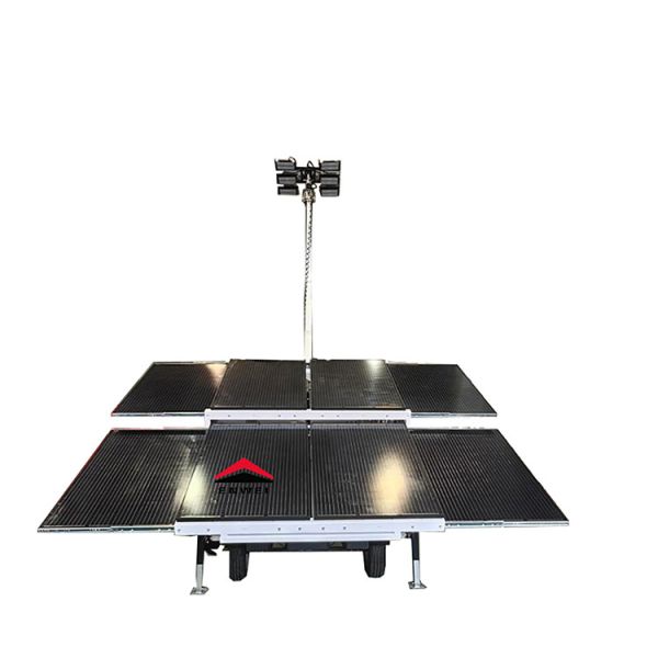 Stable Support Mobile Solar Powered LED Lighting Trailers For Areas Without Power Grid Connection