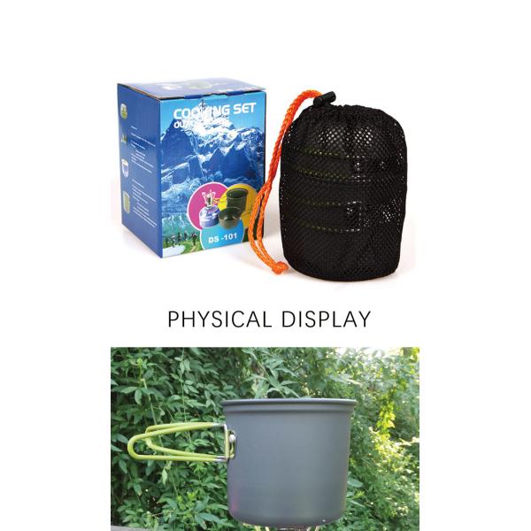 Бак титана на открытом воздухе располагаясь лагерем и Cookware набора 2PCS лотков располагаясь лагерем