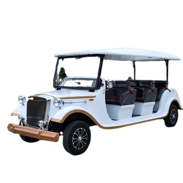 Front LED Headlight Electric Classic Sightseeing Vintage Car 4 Seats Tourist Coach