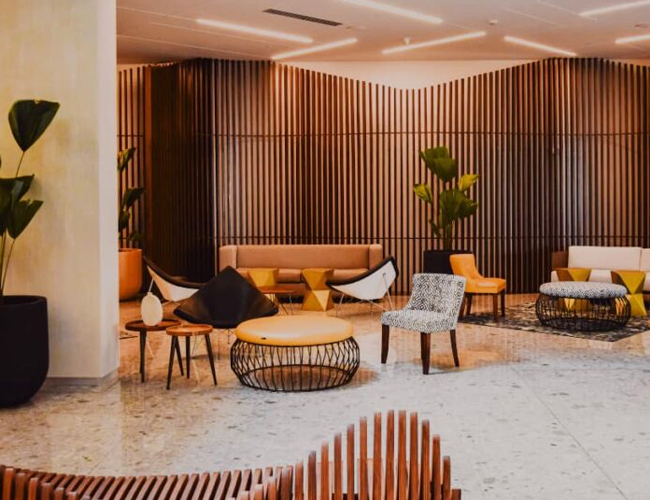 Lightweight Acoustic Ceiling Panels Clean Finish For Large Hall Sound Balance