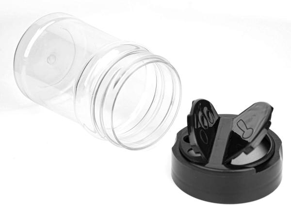 Cylinder 200ml Clear Plastic Jars For Spice Kitchen Organizer