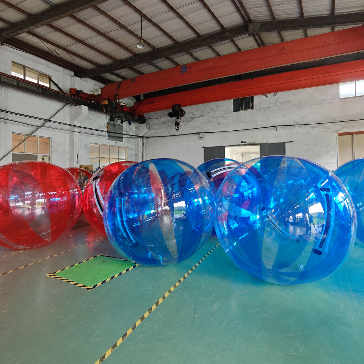 Commercial Colorful PVC Inflatable Walking Balls with Reinforced Zipper and Internal Handles for Parks Events and Rental Use
