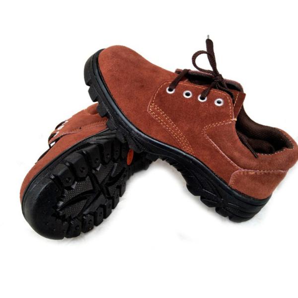 SGS Anti Piercing Steel Toe Cap Leather Low Top Wear Resistant Safety Shoes Trainers