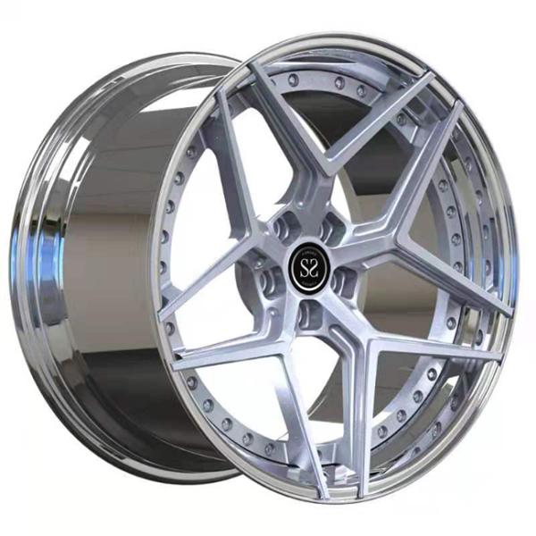 19inch 19x10 19x10.5 2 Piece Forged Wheels Toyota Supra Stepped Lip Polished Rims