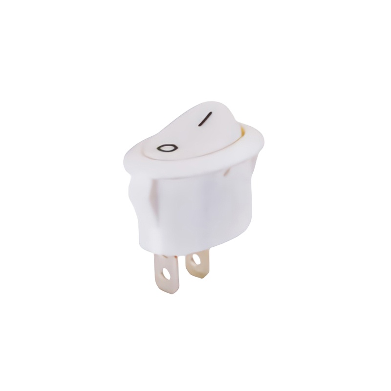 White Rocker Switch 2P SPST ON-OFF 16A 250V Plastic Electrical Switch for Home Appliances Office Devices Safety Certifications
