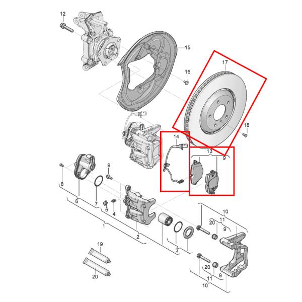 Pour Bentley Bentayga, plaquettes de frein avant et arrière avec rotors fournis OEM 4M0698451T 4M0615601K 4M0615121P 4M0698451C 4M0615601N 4M0698151AE 4M0615121R 4M0615301AJ