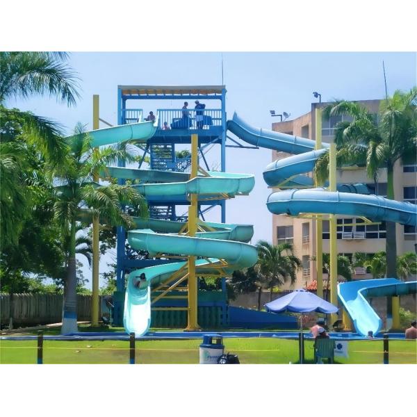 Outdoor Commercial In Ground Swimming Pool Small Fiberglass Water Slide
