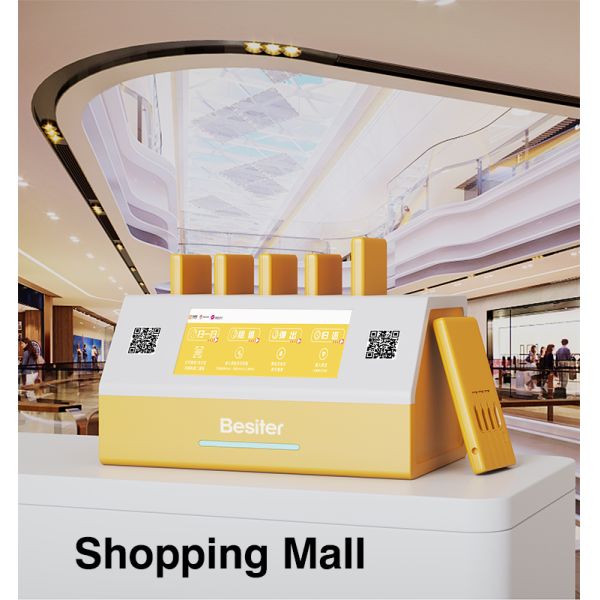 6 Slots Shared Power Bank Portable Rental Battery for Restaurant Charging