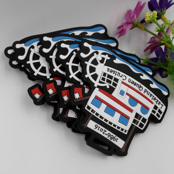 Customized Lakeland Queen Cruises Vessels Shape Soft PVC Travel Luggage Tag ID Name Tag,Eco Friendly , As Souvenir Gift