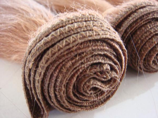 Paquet de 100g et fermeture Extensions de cheveux à tisser blonds raides