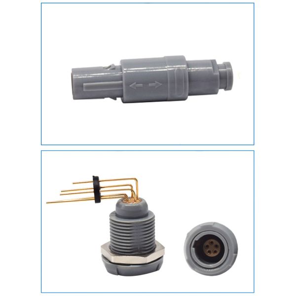 PCB Board Mount 1P 90-Degree Long-Bend Pin Socket Plastic Plug&Play Self-Locking Connector Male/Female Gray Made China Alcohol