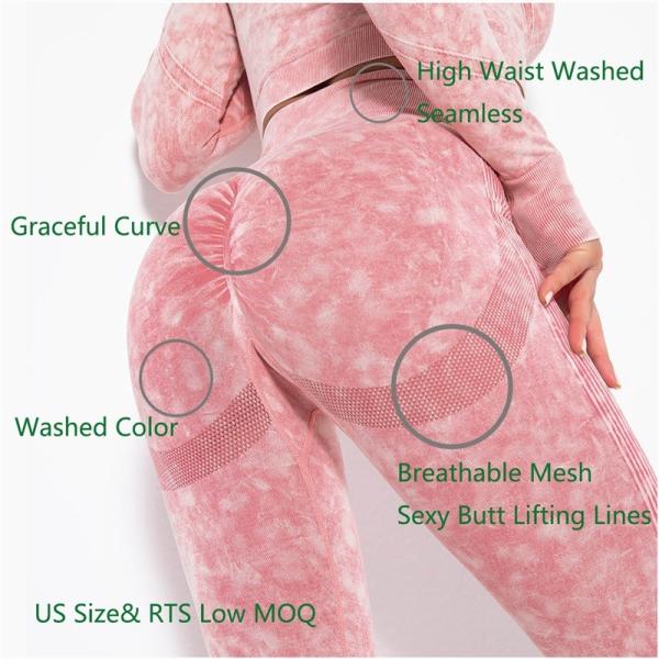 Помытые брюки спортзала разминки добычи гетры батта Scrunch спортзала безшовные большие