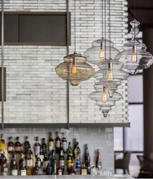 Nordic Kitchen Pendant Lights Art Deco Glass Lamps Glory Restaurant Hanging Lamp(WH-GP-31)