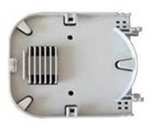 Industrial Fiber Optic Tray Plastic Material 6 / 12 Fibers 110 X 92 X 9mm