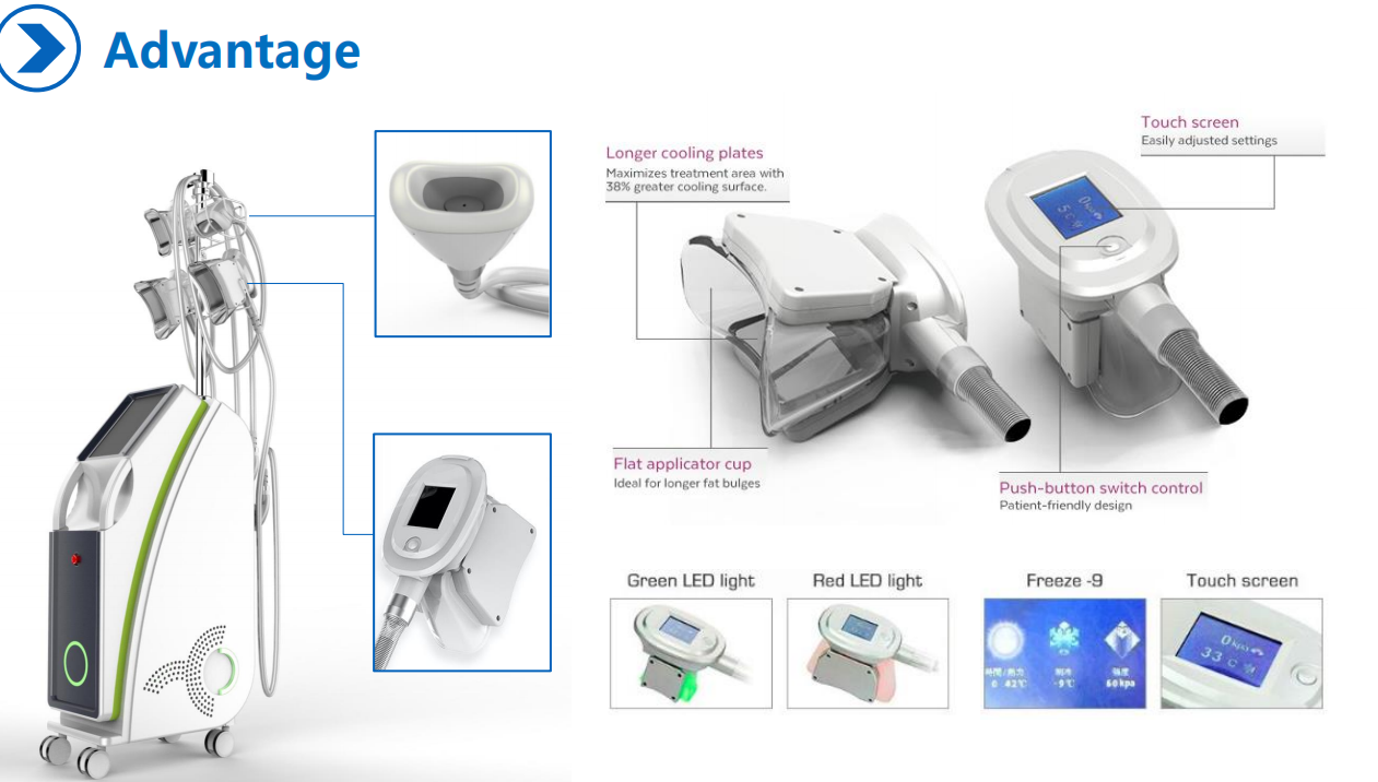 4 Handles Simultaneous Work Cryolipolysis Machine For Full Body Contouring
