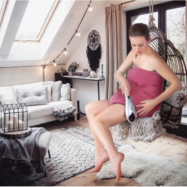 4 Speeds Grey Vibrating Rechargeable Magic Wand Massager With Time Setting