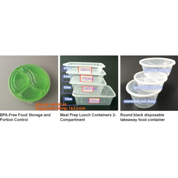 Коробка бенто пластикового устранимого пластикового взятия качества еды отсутствующая с 4 отсек, пищевой контейнер контейнеров пластиковый течебезопасный