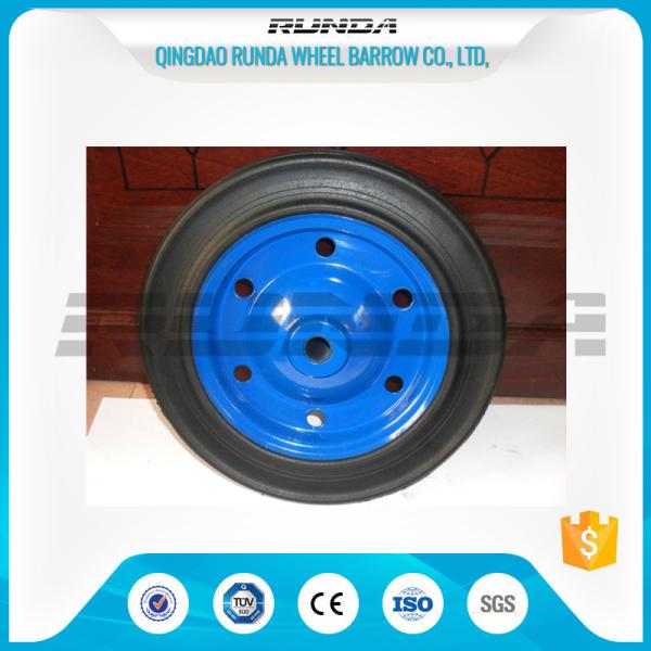 Anti Skiddingsolid Rubber Wheelbarrow Wheels 20mm Bearing Hole Easy Installation