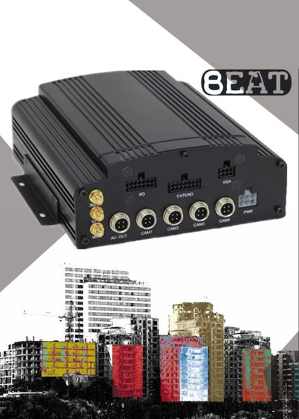 Truck Hybrid HDD 4 Camera Vehicle DVR 720P Support 3/4G WIFI GPS Function