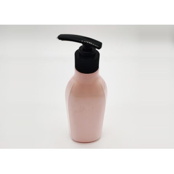 Pink Round 150ml PET Plastic Cosmetic Bottles With Lotion Pump