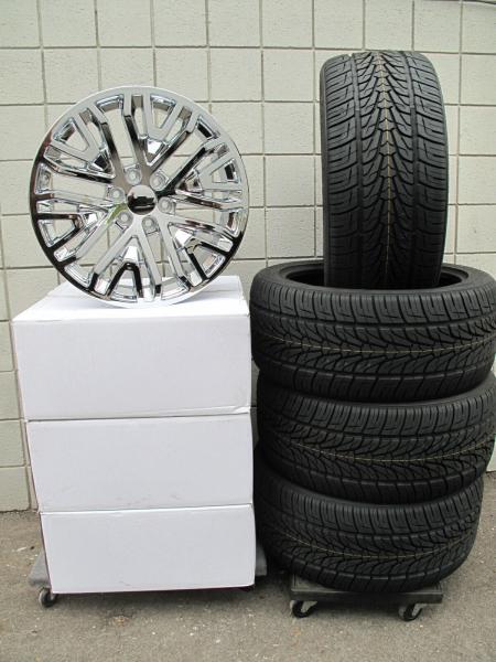 5906 B 20 Chrome GMC Replica Wheels Set Yukon Sierra Suv Factory Style
