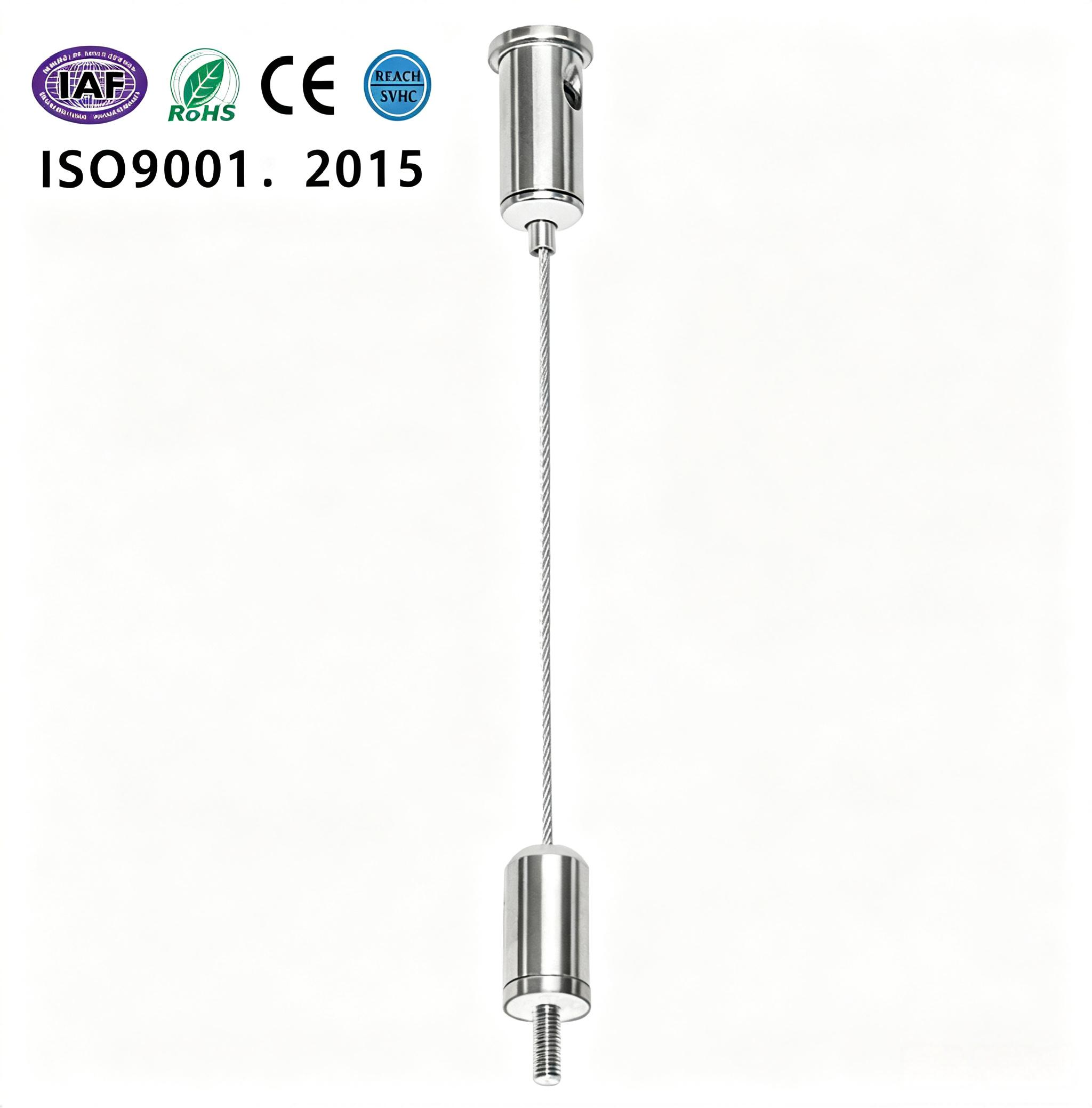 M10 Cable Gripper Stainless Steel Suspension Kit with M4 M5 M6 Thread End