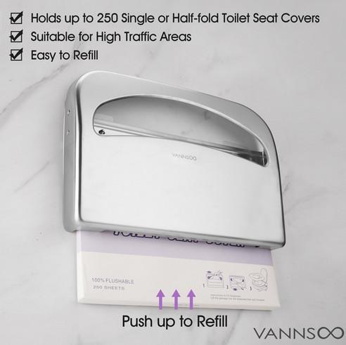 Wall Mount Commercial Toilet Seat Cover Dispensers Stainless Steel Bathroom Accessories